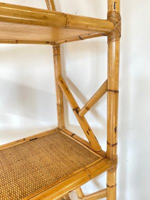 Vintage Bamboo Bookcase, 1970s-NPC-782873