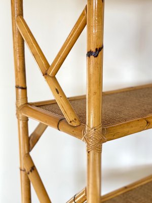 Vintage Bamboo Bookcase, 1970s-NPC-782873