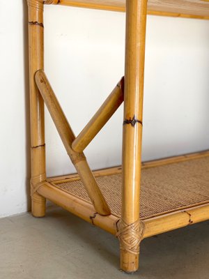 Vintage Bamboo Bookcase, 1970s-NPC-782873