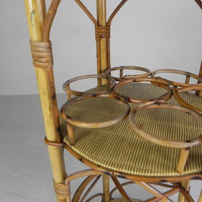 Vintage Bamboo Bottle Rack Side Table, 1950s-TL-1767725