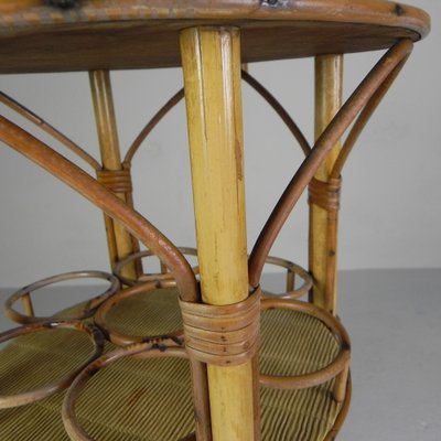 Vintage Bamboo Bottle Rack Side Table, 1950s-TL-1767725