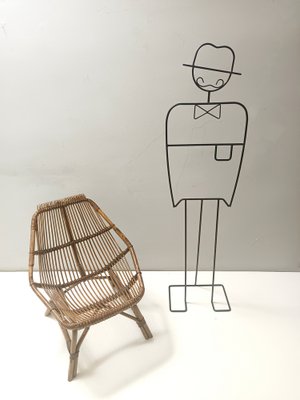 Vintage Bamboo Chair, 1950s-JPQ-2041282