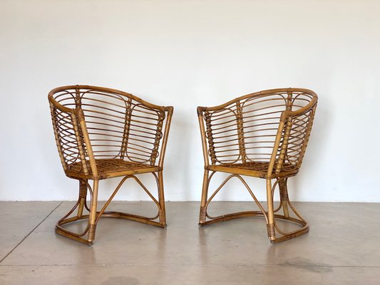 Vintage Bamboo Chairs, 1970s, Set of 2-NPC-1936323