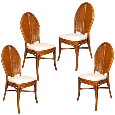 Vintage Bamboo Chairs, Set of 4-TCS-2035694