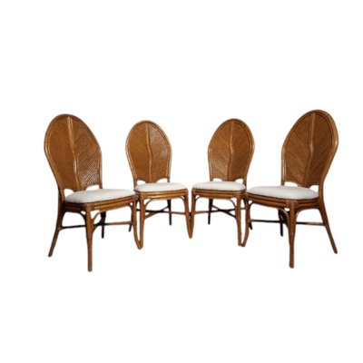 Vintage Bamboo Chairs, Set of 4-TCS-2035694