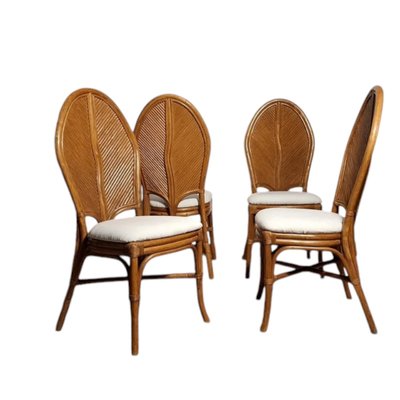 Vintage Bamboo Chairs, Set of 4-TCS-2035694