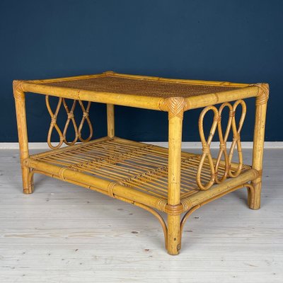 Vintage Bamboo Coffee Table, Italy, 1970s-WQC-1735171