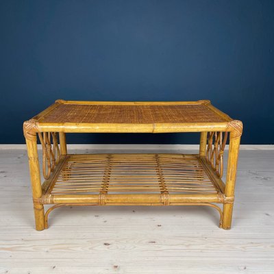 Vintage Bamboo Coffee Table, Italy, 1970s-WQC-1735171