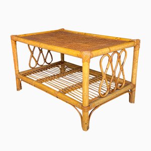 Vintage Bamboo Coffee Table, Italy, 1970s-WQC-1735171