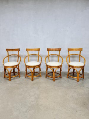 Vintage Bamboo Dining Chairs, Set of 4-BW-983757