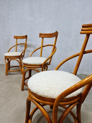 Vintage Bamboo Dining Chairs, Set of 4-BW-983757