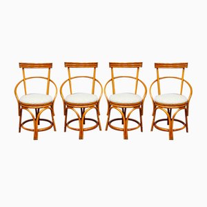 Vintage Bamboo Dining Chairs, Set of 4-BW-983757