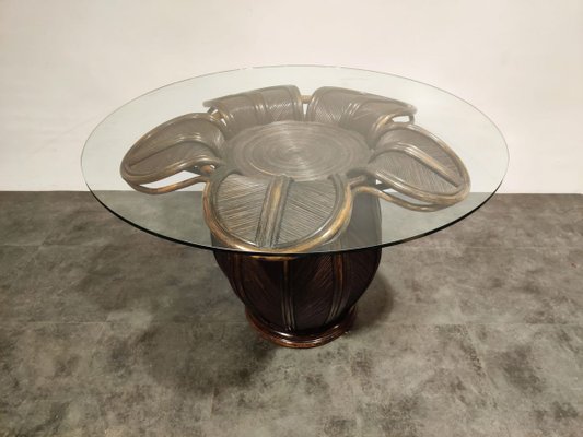 Vintage Bamboo Dining Table, 1970s-IRH-854038