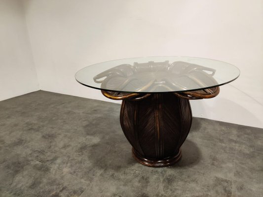 Vintage Bamboo Dining Table, 1970s-IRH-854038