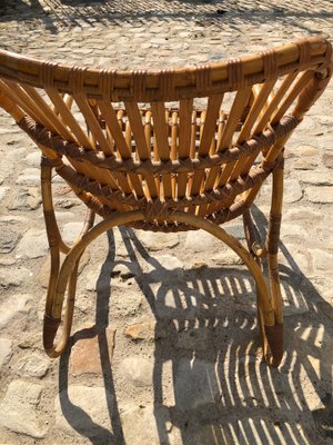 Vintage Bamboo Lounge Chair, 1980s-QJM-1822497