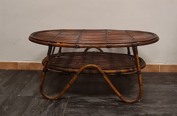 Vintage Bamboo Table by Tito Agnoli, 1960s-RPW-1800187