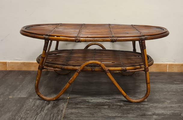 Vintage Bamboo Table by Tito Agnoli, 1960s-RPW-1800187