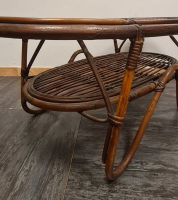 Vintage Bamboo Table by Tito Agnoli, 1960s-RPW-1800187