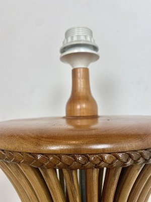 Vintage Bamboo Table Lamp, Italy, 1970s-WZZ-971673