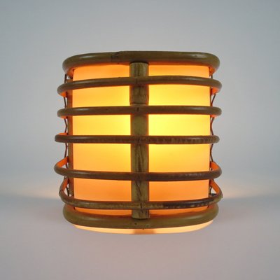 Vintage Bamboo Wall Lamps, 1960s, Set of 2-BH-2019941