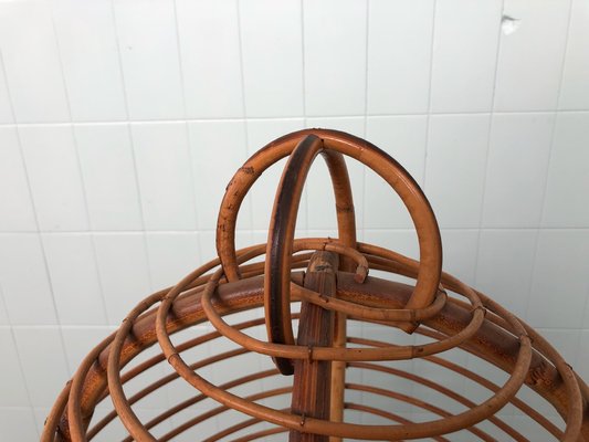 Vintage Bamboo Windmill Flower Display Stand, Italy, 1970s-FOV-1742349