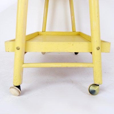 Vintage Bar Cart in Yellow Lacquered Wood-NYF-2018939