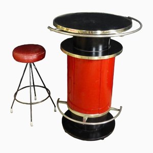 Vintage Bar & Stool, Set of 2-WSV-677395