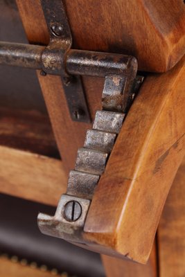 Vintage Barber Chair with Adjustable Back & Swivel Seat from Büsser Möbel, 1920s-ZLE-845255