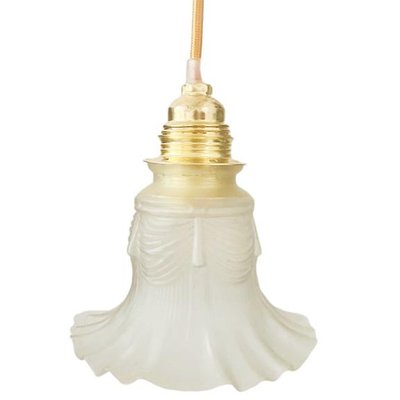 Vintage Baroque Hanging Light in Matt Glass White-BMU-1807657