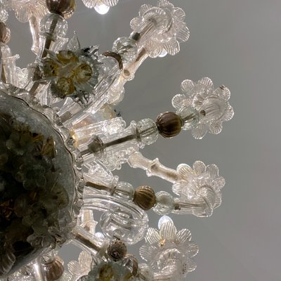 Vintage Baroque Style Gold and Murano Glass Chandelier, 1930s-HWV-584476