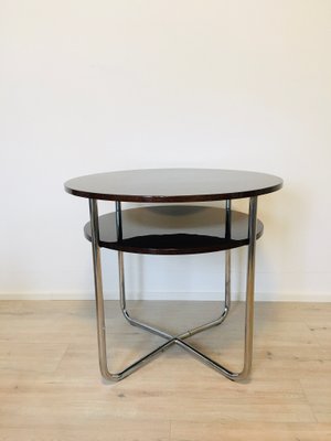 Vintage Bauhaus Czech Chrome Coffee Table, 1930s-YNX-625528