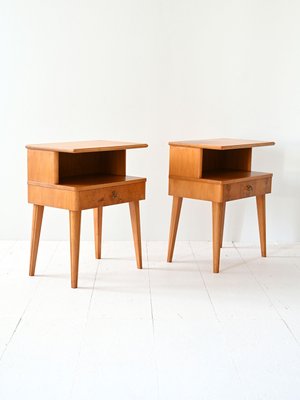 Vintage Bedside Tables, 1960s, Set of 2-QWP-2033937