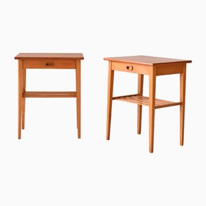 Vintage Bedside Tables with Drawer, 1960s, Set of 2-QWP-2033840