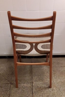 Vintage Beech and Beige Wool Dining Chairs, 1970s, Set of 2-HOI-632705