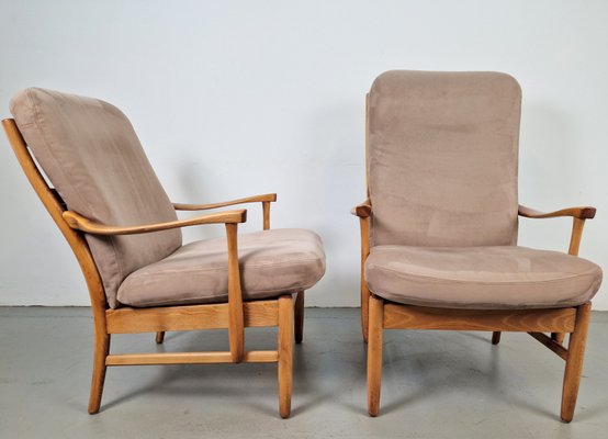 Vintage Beech Armchairs by Farstrup Møbler Casa, 1970s, Set of 2-AXJ-2022563