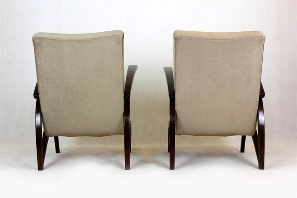 Vintage Beech Armchairs by Jindřich Halabala, 1940s, Set of 2-WVS-1176619