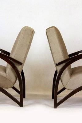 Vintage Beech Armchairs by Jindřich Halabala, 1940s, Set of 2-WVS-1176619