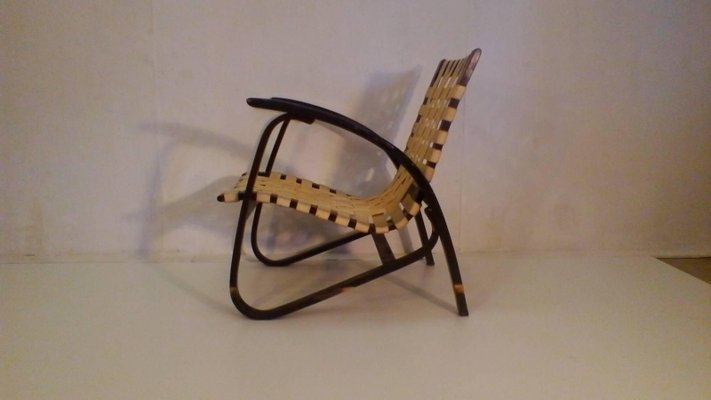 Vintage Beechwood Lounge Chair by Jan Vaněk, 1930s-TZ-602138