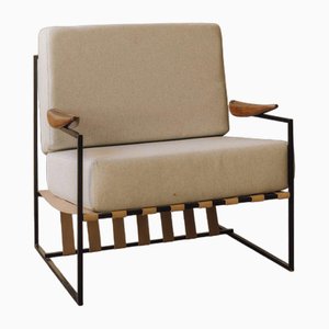 Vintage Beige Anette Armchair-LYU-1805858