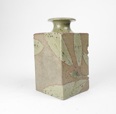 Vintage Beige Ceramic Vase-HYQ-1772443