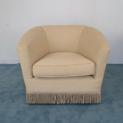 Vintage Beige Fabric Lounge Chairs, 1950s, Set of 2-ZLY-724909