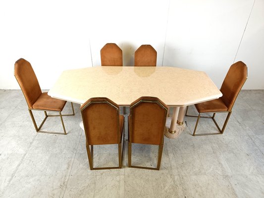 Vintage Beige Lacquered Dining Table, 1970s-IRH-1790346