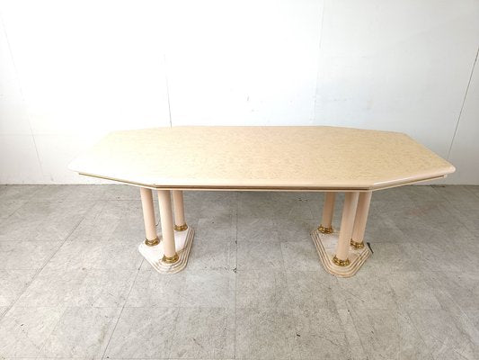 Vintage Beige Lacquered Dining Table, 1970s-IRH-1790346