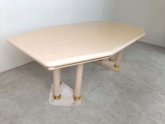 Vintage Beige Lacquered Dining Table, 1970s-IRH-1790346