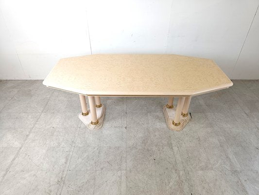 Vintage Beige Lacquered Dining Table, 1970s-IRH-1790346