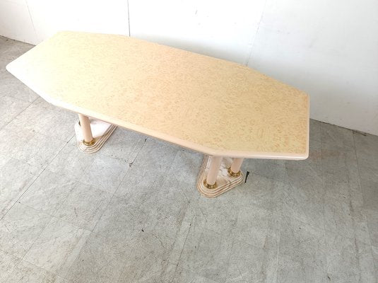 Vintage Beige Lacquered Dining Table, 1970s-IRH-1790346