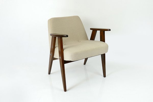 Vintage Beige Model 336 Armchairs by Józef Chierowski, 1960s, Set of 2-HDN-1726519