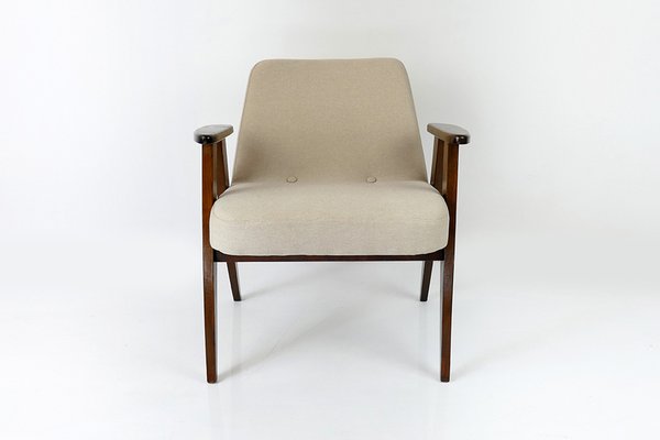 Vintage Beige Model 336 Armchairs by Józef Chierowski, 1960s, Set of 2-HDN-1726519