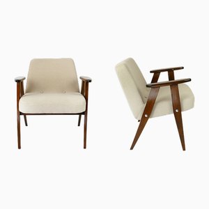 Vintage Beige Model 336 Armchairs by Józef Chierowski, 1960s, Set of 2-HDN-1726519