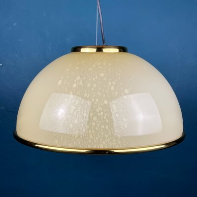 Vintage Beige Murano Glass Pendant Lamp by F. Fabbian, Italy, 1970s-WQC-1251727